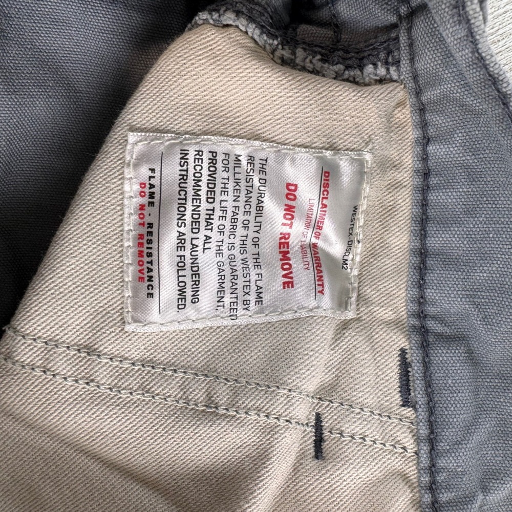 Ariat FR M4 Relaxed Boot Cut Work Pants Mens 32x30 Gray Westex UltraSoft Canvas - Picture 7 of 13